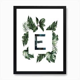 Botanical Alphabet E Art Print