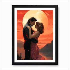 Enchanted Moonlight Valentines Night Romance Art Print