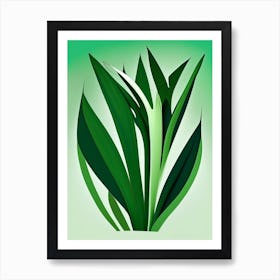 Wild Onion Leaf Vibrant Inspired Art Print