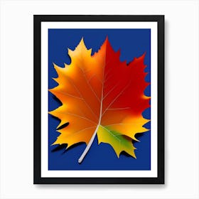 Maple Leaf Vibrant Inspired 4 Art Print