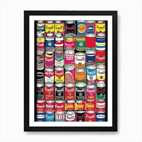 Cans Of Soup in Pop Art Art Print