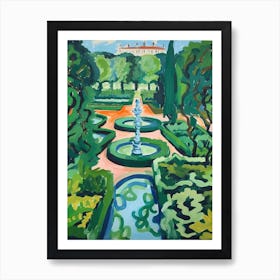 Versailles Gardens, France, Painting 1 Art Print