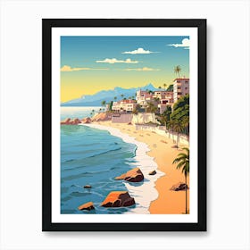 Puerto Vallarta, Mexico, Flat Illustration 1 Poster