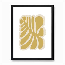 Bold Floral Ochre Art Print