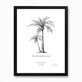 Florida Palm Trees 7 Art Print