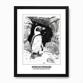 Penguin Exploring Poster 3 Art Print