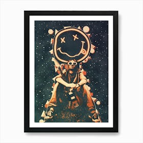 Smiley Face Nirvana kurt cobain Art Print