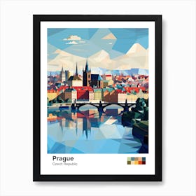 Prague, Czech Republic, Geometric Illustration 3 Poster Art Print