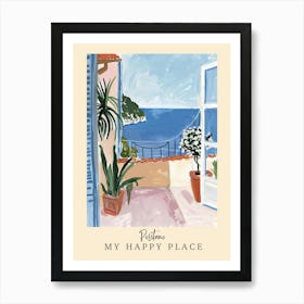 My Happy Place Positano 1 Travel Poster Art Print