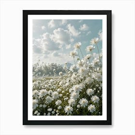 White Daisies Art Print