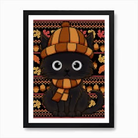 Fall Black Cat Sweater 1 Poster