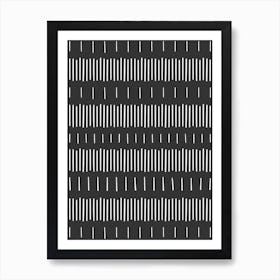 Lines bw Art Print