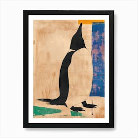 Penguin 4 Cut Out Collage Art Print