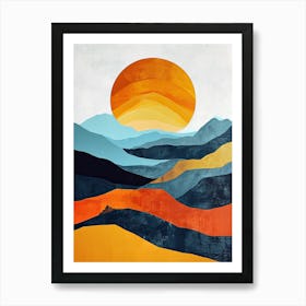 Sunset Minimalism Art Print