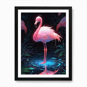 Pink Flamingos 3 Art Print