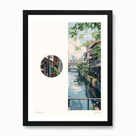 Tokyo Japan 8 Cut Out Travel Poster Art Print