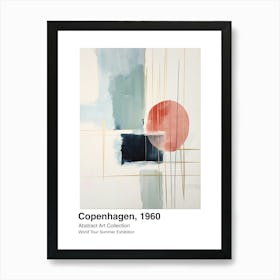 World Tour Exhibition, Abstract Art, Copenhagen, 1960 8 Art Print