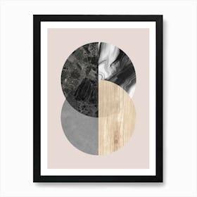 Collage geometric textures 2 Art Print