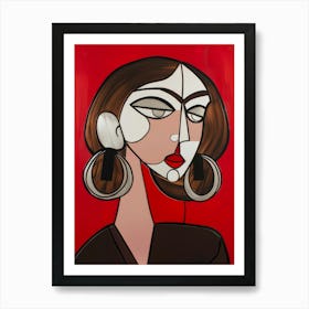 'The Woman In Red' 2 Art Print