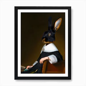 Lady Madonna The Rex Bunny Pet Portraits Art Print