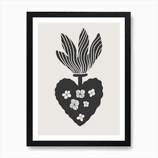 My Heart Blooms For You Art Print