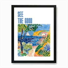 See The Good Poster Seascape Dream Matisse Style 5 Art Print