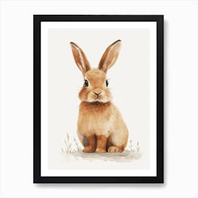 Beveren Rabbit Kids Illustration 1 Art Print