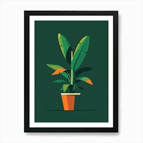 Banana Plant In A Pot 2 Art Print