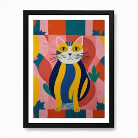 Cat On A Plate 1 Art Print