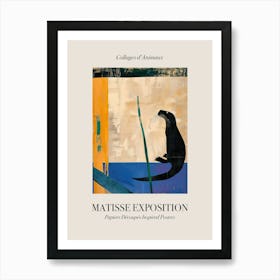 Otter 2 Matisse Inspired Exposition Animals Poster Art Print