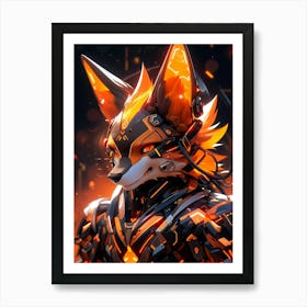 Futuristic Fox 5 Art Print