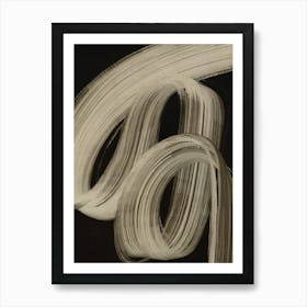 Beige Strokes No 5 Art Print