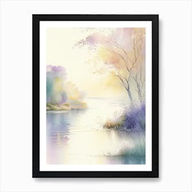 River Waterscape Gouache 2 Art Print