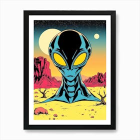 Alien In The Desert Art Print