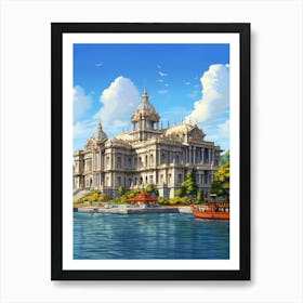 Dolmabahe Palace Pixel Art 8 Poster