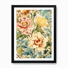 Floral Wallpaper 339 Art Print