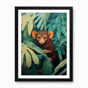 Tarsier 3 Tropical Animal Portrait Art Print