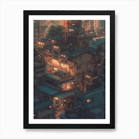 City At Night 19 Art Print