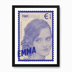 Stamps Art – Emma Watson Art Print