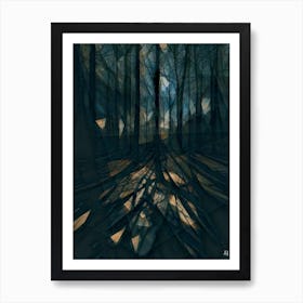 Shadow in Forest Art Print