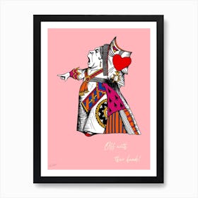 Alice In Wonderland The Queen Of Hearts Colour Art Print