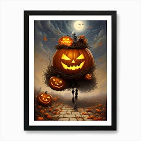 Halloween Pumpkins Art Print