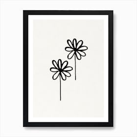 Ink Flowers Art Print