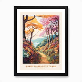 Queen Charlotte Track New Zealand 2 Hike Poster Art Print