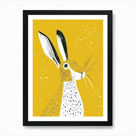 Yellow Arctic Hare 4 Art Print