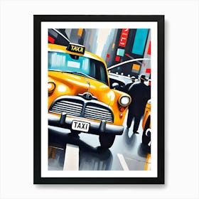 Hey, Taxi Over Here! Art Print