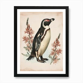 Adlie Penguin Dunedin Taiaroa Head Vintage Botanical Painting 3 Art Print