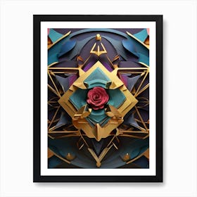 Sacred Crystal Rose Art Print