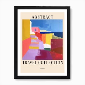 Abstract Travel Collection Poster Greece 3 Art Print