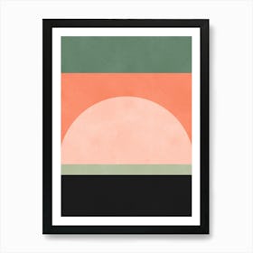 Geometry and boho colors 5 Art Print